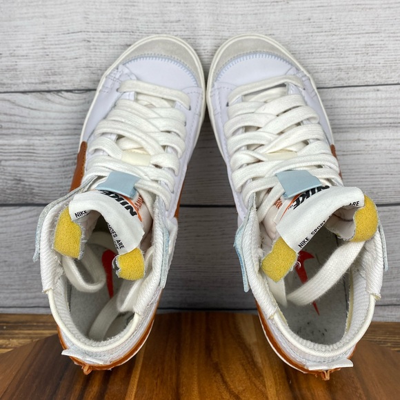 Nike Blazer Mid 77 Jumbo Dark Russet Orange Sneaker DD3111-101 Men’s Shoe Size 9 - Picture 10 of 13